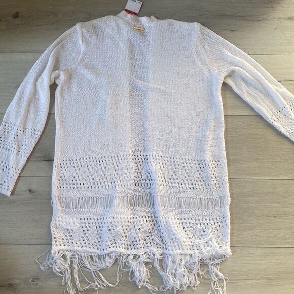 Michael‎ Michael Kors Women’s White Long Sleeve Open Cardigan Size XS NWT - Picture 3 of 3